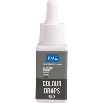 Potravinářské barvivo PME Colour Drops Olejová barva 20 ml černá