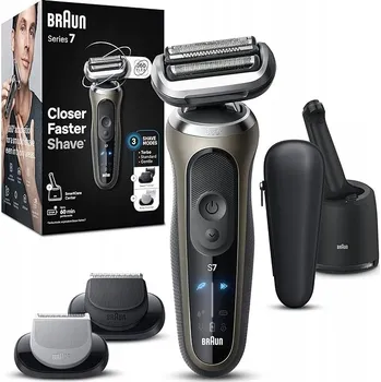 Holicí strojek Braun Series 7 72-C7650CC Gold Elektrický Holicí Strojek SmartCare Station 4v1