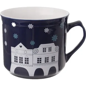 Orion Dárkový hrnek DOMKY 0,5 l Barva: modrá,