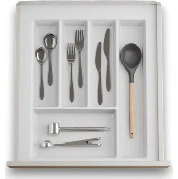 Organizace kuchyně IN-DURO Příborník STRIPES 34 - 40 cm s hloubkou 42 - 49 cm, bílá