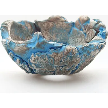 Květináč Keramická Skořápka 9 x 9 x 6 cm modrá