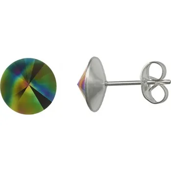 Náušnice NUBIS® Ocelové náušnice Crystals from Swarovski® 6mm, RAINBOW - NU003-RB