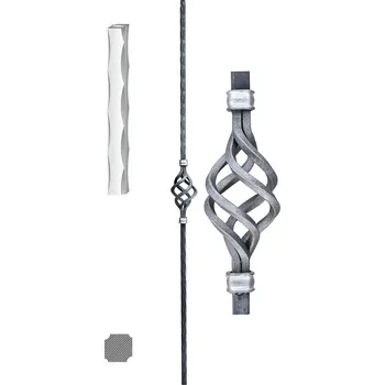 Zábradlí kovaný sloupek zábradlí KP20V - výplň plotu, brány, zábradlí, tyč 1300 mm, 25 x 25 mm, válcovaná ocel