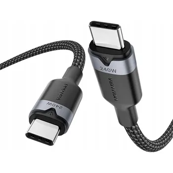 Datový kabel Kabel Vention USB-C - USB-C 1 m černý