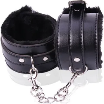 Kožená pouta na nohy – fialové