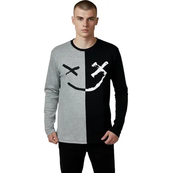 Pánské tričko Elvis Pánské tričko s dlouhým rukávem JOSEF Barva: Šedá, Velikost: M