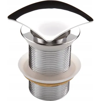 Sifon Zátka umyvadlová bez přepadu klik-klak čtvercová Deante stříbrná