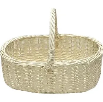 Proutěný koš Perelka bílý