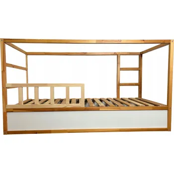 Dětská zábrana Spodní ochranná zábrana k posteli IKEA KURA přírodní dřevo Nivo