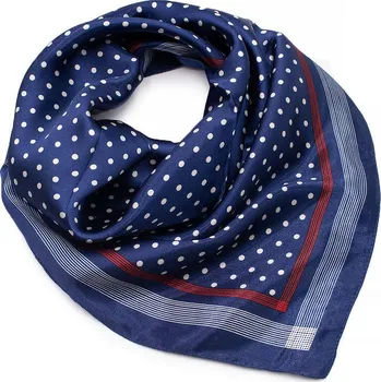 Šátek Fennysun Inc. Šátek saténový - modrý puntíkovaný