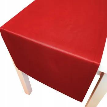 ubrus Nešpinivý běhoun hladký červený bavlněno-polyesterový 40x200