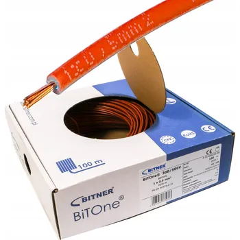 elektrický kabel Instalační kabel BiTOne H05V-K 1x0,5 300/500V hnědý IG2050.09 /100m