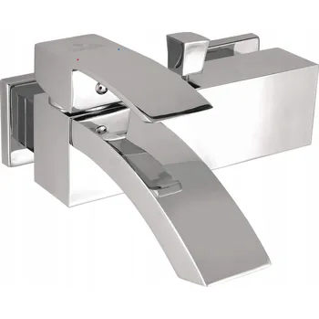 Vodovodní baterie Jednopáková nástěnná vanová a sprchová baterie Deante Vigo stříbrná