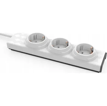 Napájecí kabel Prodlužovací Kabel lištový Allocacoc 1,5 m 3 ks zásuvek, bílý