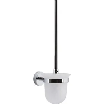 WC štětka EBS Urban Round závěsná WC štětka chrom / sklo (UR371CR)