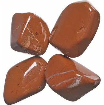 Drahý kámen Jaspis červený tromlovaný L, 4 ks