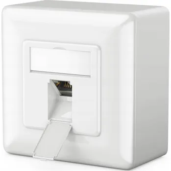 Elektrická zásuvka Internetová zásuvka nástěnná deleyCON bílá