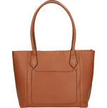 Elegantní dámská kožená kabelka Katana Lenese - koňak