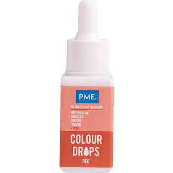 Potravinářské barvivo PME Colour Drops Olejová barva 20 ml červená