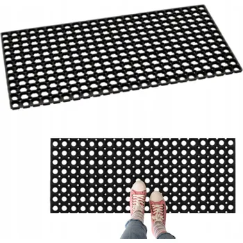 Rohožka GUMOVÁ ROHOŽKA PŘED DVEŘE 50x100 cm, AŽUROVÁ, VENKOVNÍ, PROTISKLUZOVÁ