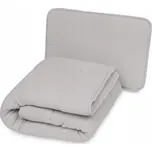Přikrývka 135x100, polštář 40x60, mušelín, šedá