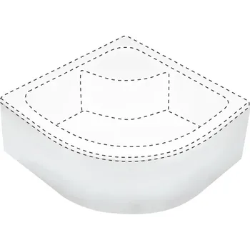 Sprchová vanička Hluboká sprchová vanička Deante půlkruhová 90 x 90 cm