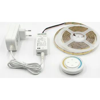 LED páska SADA LED pásek 1m COB CCT 3v1 12V 608D VÝKONNÝ IP20 LED linka + NAPÁJECÍ ZDROJ