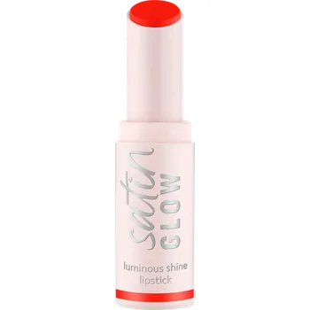 Přípravek na rty essence lesklá rtěnka satin GLOW 07 Coral It A Day