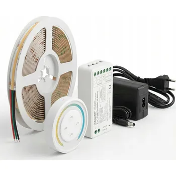 LED páska SADA LED pásek 3m COB CCT 3v1 12V 608D VÝKONNÝ IP20 LED linka + NAPÁJECÍ ZDROJ