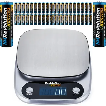 Kuchyňská váha ELEKTRONICKÁ KUCHYŇSKÁ VÁHA REVOLUTION LCD 5000g, JUBILÉRNÍ, PRECIZNÍ 0,1g