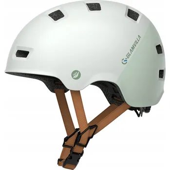 Cyklistická přilba Cyklistická Helma Lehká GLAMVILLA Nastavitelná Skateboard M 54-57cm Bílo-Zelená