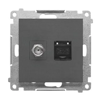 Elektrická zásuvka Elektrická Zásuvka Kontakt-simon šedá