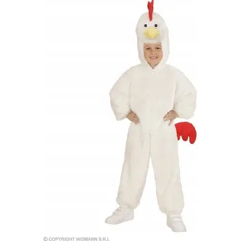 Karnevalový kostým KOSTÝM KUŘECÍ SLEPICE KOHOUT PLYŠ KOMBINÉZA 98