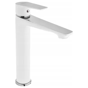 Vodovodní baterie Stojánková umyvadlová baterie Invena Dokos bílá