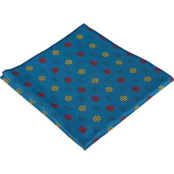 Látkový kapesník Modrý pánský kapesníček s barevnými puntíky