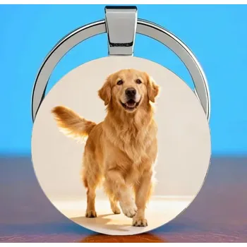 Přívěsek na klíče se zlatým retrívrem