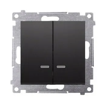 vypínač Dvojitý vypínač Klasik, Zápustný Simon 54 černý DW5ABL.01/49