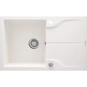 Granitový dřez Jednokomorový granitový dřez Deante Andante bílý