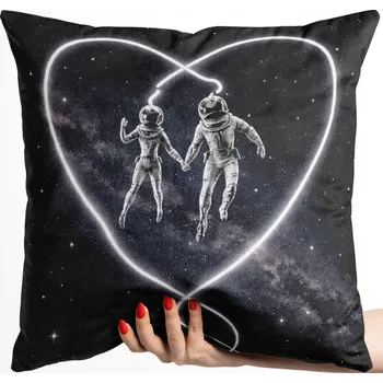 Dekorativní polštářek POVLEČENÍ NA POLŠTÁŘ 40x40 Valentýnské, silný velur velvet 40 cm