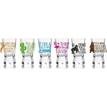 Sklenice Sklenice na vodku Glasmark Humor, bezbarvé, 25ml, 6 ks