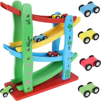 Dřevěná hračka Dřevěná dráha pro auta