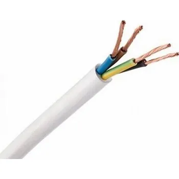 elektrický kabel Domácí kabel H03VV-F (OMY) 4x0,75 bílý /25m/