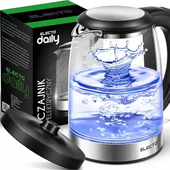 Rychlovarná konvice RYCHLOVARNÁ KONVICE SKLENĚNÁ ŠEDÁ 2200W DOTYKOVÝ PANEL 1,7L BERDSEN