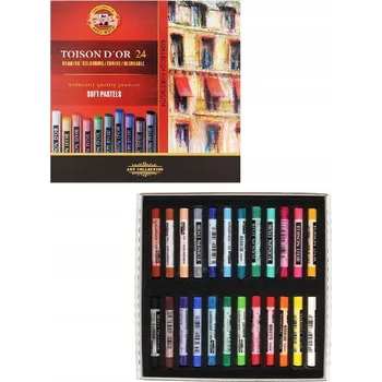 SUCHÉ PASTELKY 24 BAREV Školní Výbava Potřeby na Výtvarnou Výchovu pro Děti