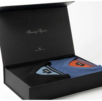 Pánský svetr Set pánských svetrů MARCELIO Indaco a Nero, 2 ks v dárkovém boxu