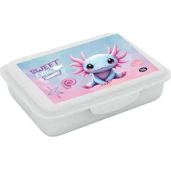 Svačinový box Box na svačinu s přihrádkou Karton P+P - Axolotl