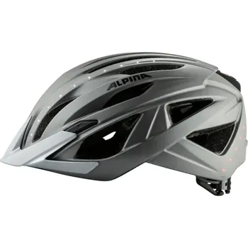 Cyklistická přilba Helma ALPINA Haga LED Dark Silver Matt, 58-63 cm
