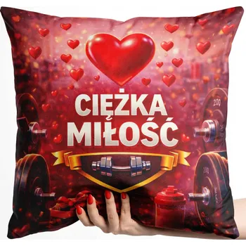 Dekorativní polštářek POVLEČENÍ NA POLŠTÁŘ 40x40 Valentýnské, silný velur velvet 40 cm