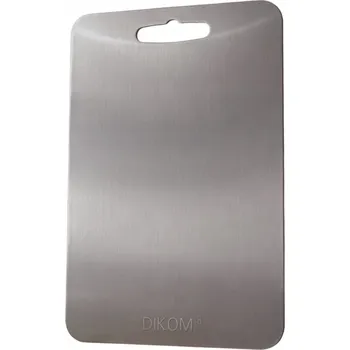 Kuchyňské prkénko KUCHYŇSKÉ PRKÉNKO NA KRÁJENÍ Z NEREZOVÉ OCELI DIKOM 29x20cm ODOLNÉ PREMIUM