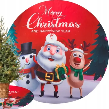 Vánoční dekorace KULATÝ KOBEREC POD VÁNOČNÍ STROMEK, VÁNOČNÍ PODLOŽKA, OBAL / PŘIKRÝVKA NA DÁRKY